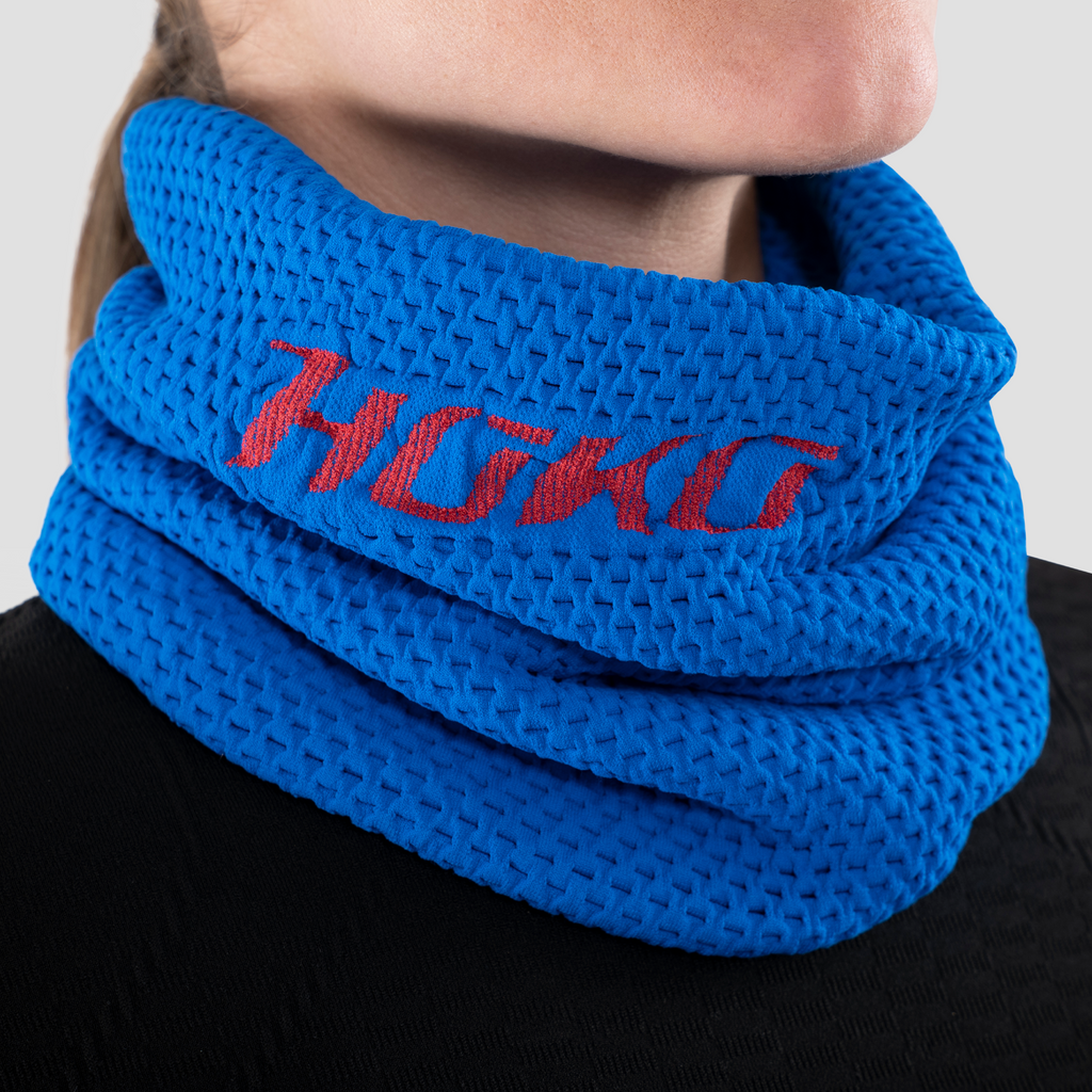 Braga térmica de cuello para mujer. Nombre del producto Kame. Color azul. Foto detalle