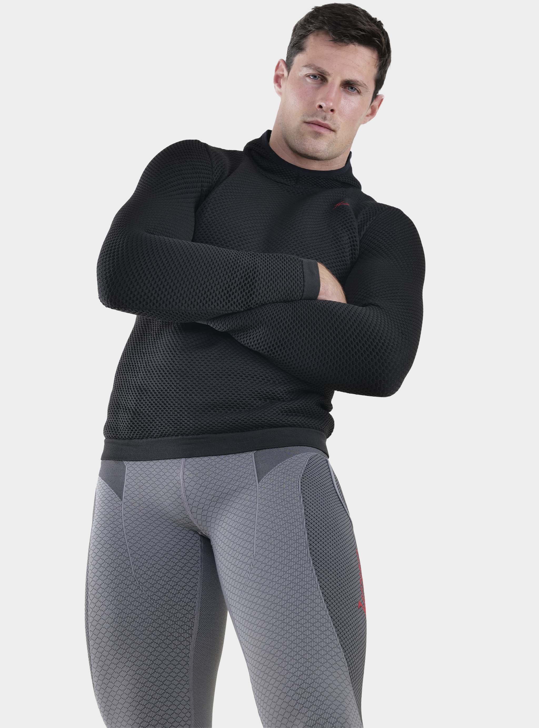 Camiseta Térmica Camisetas De Cuello Alto Hombre Camiseta Térmica Deportiva Cuello Alto Core Crew