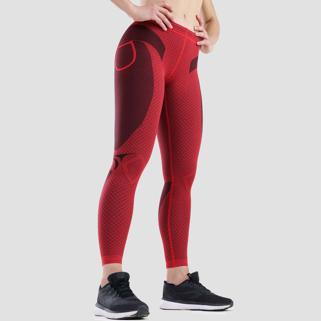 HOKO - Mallas Cortas de Compresión SENTO para Mujer - Ideal Running Fitness  - Mallas Cortas por la Rodilla - Cintura Alta Sin Costuras - Sujeción y  Comodidad