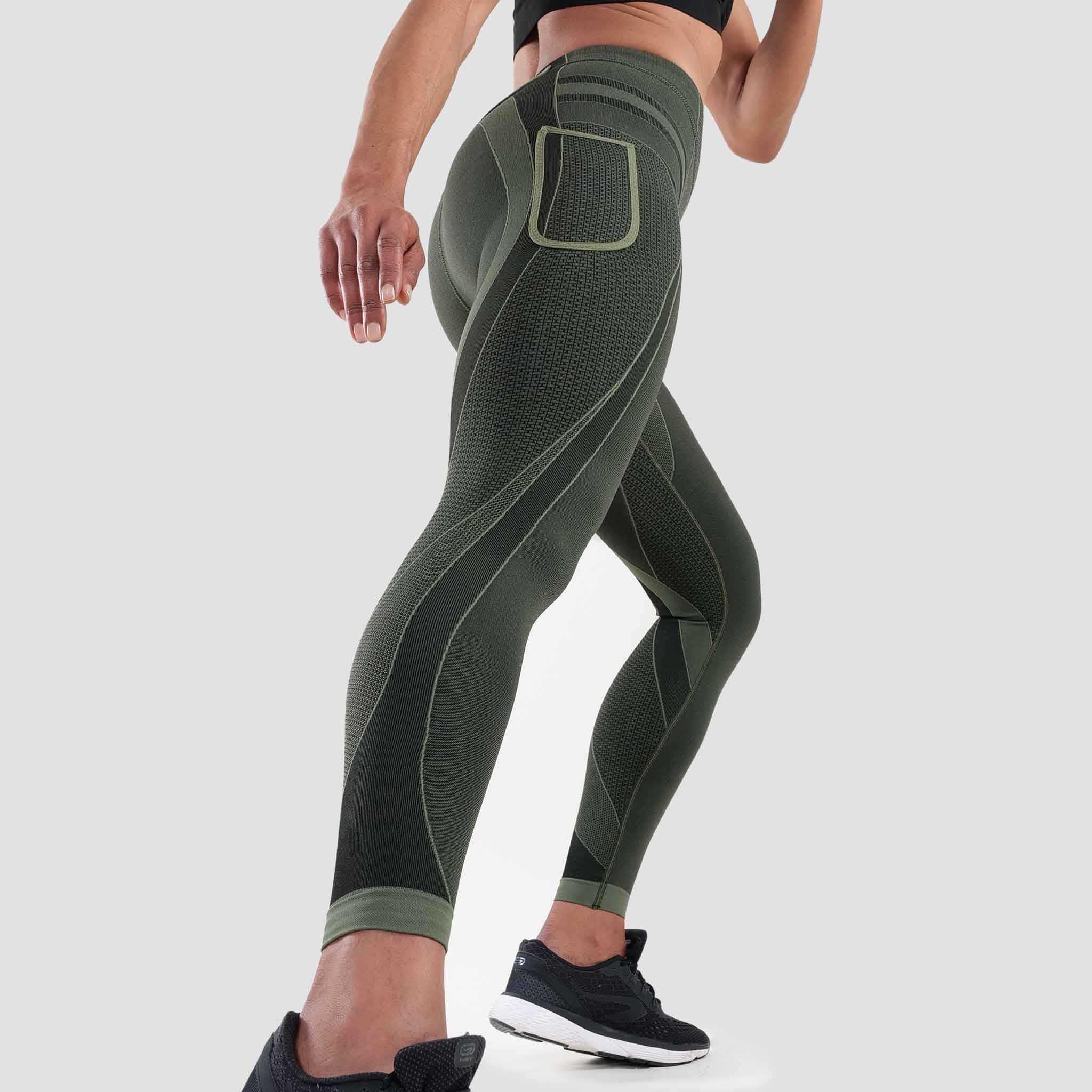 HOKO - Mallas Cortas de Compresión SENTO para Mujer - Ideal Running Fitness  - Mallas Cortas por la Rodilla - Cintura Alta Sin Costuras - Sujeción y  Comodidad