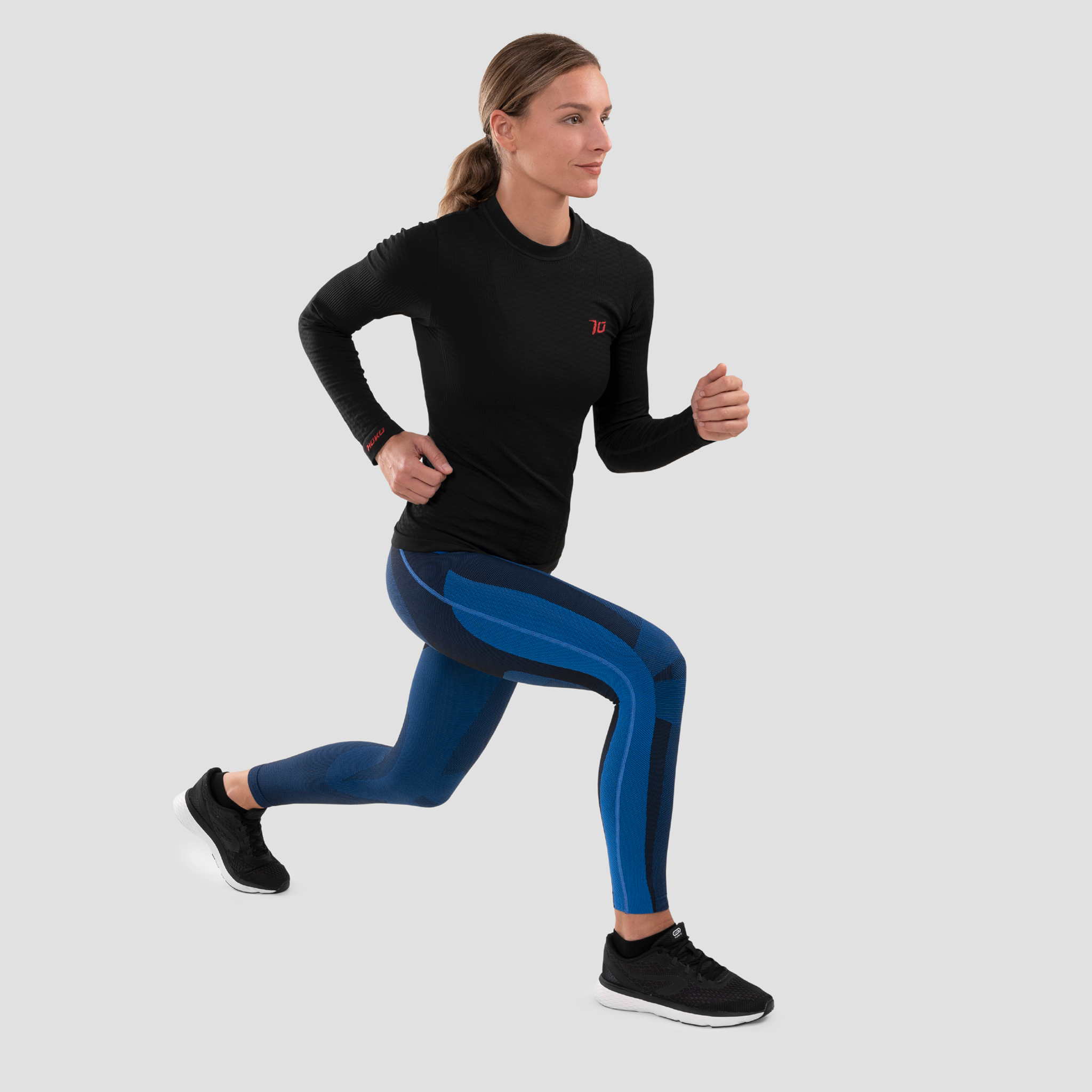 HOKO - Mallas Cortas de Compresión SENTO para Mujer - Ideal Running Fitness  - Mallas Cortas por la Rodilla - Cintura Alta Sin Costuras - Sujeción y  Comodidad